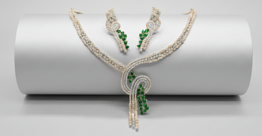 Green AD Necklace set #J10
