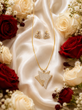 White & Gold AD Chain set #J113