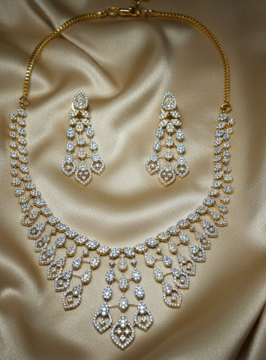 White AD Necklace set #J20