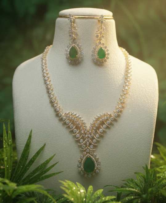 Green AD Necklace set #J22