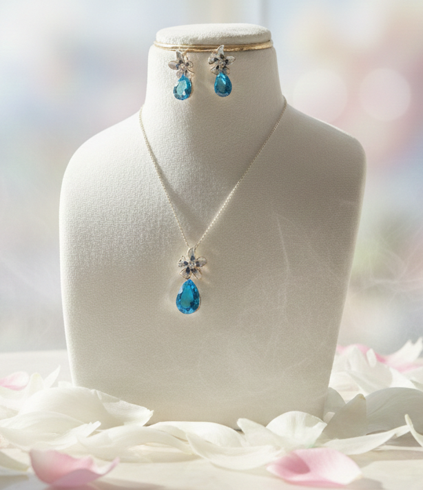 Sapphire Blue Chain set #J32