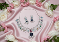 Multicolored AD Necklace set #J34