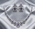 Dark Purple AD Necklace Set #J45