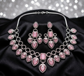 Baby Pink AD Necklace Set #J48