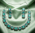 Emerald Green AD Necklace Set #J50