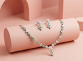 Light Green AD Necklace Set #J51