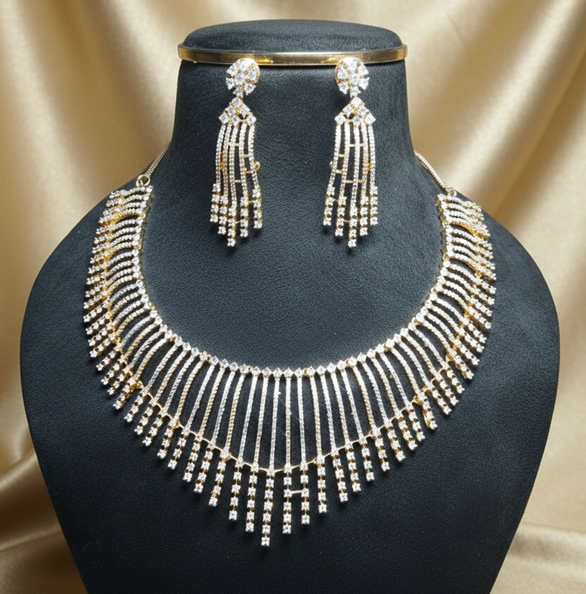 White AD Necklace set #J6