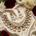 Tri-color Kundan Necklace set #J67
