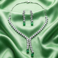 Dark Green AD Necklace set #J75