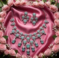 Mint Green AD Necklace set #J76