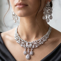 White AD Necklace set #J78