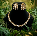 White Kundan Necklace set #J81