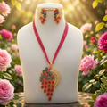Multicolored AD Necklace set #J82