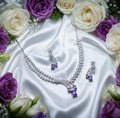 Purple AD Necklace set #J84